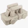 Børnemøbler|Meowbaby Play Pocket  Bygbar Sofa Plus Aesthetic, Ecru