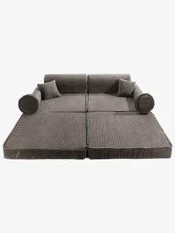 Børn Meowbaby Play Premium Bygbar Sofa Kraftig Fløjl 80x50, Brun