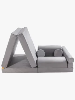 Børn Meowbaby Børnemøbler-Play Premium Slimcord Bygbar Sofa, Grå
