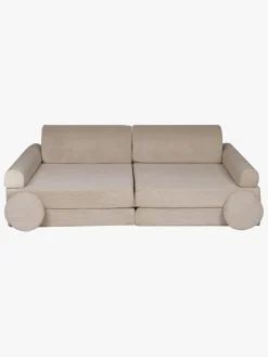 Børnemøbler|Meowbaby Play Slimcord  Bygbar Sofa, Ecru