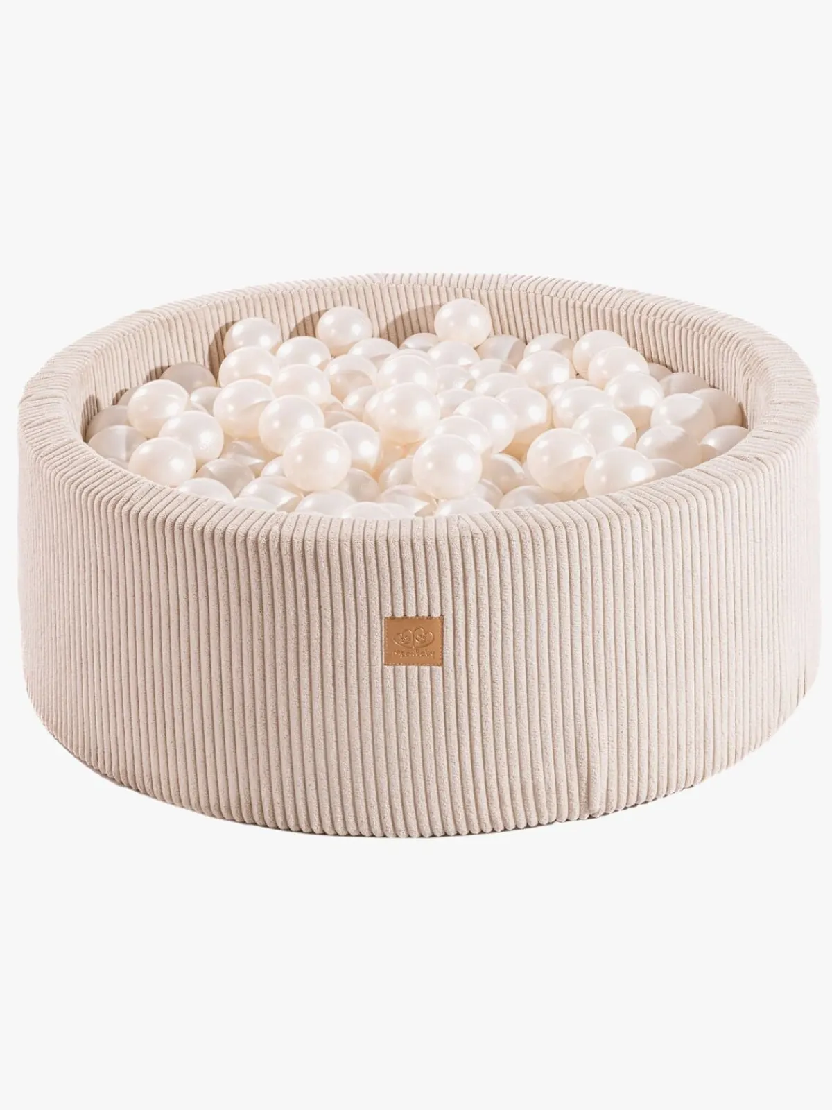 Meowbaby Boldbassiner-Rund Boldbassin Kraftig Fløjl 30x90, Ecru