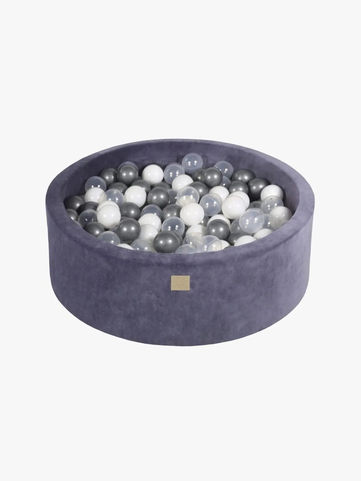 Boldbassiner|Meowbaby Rund Boldbassin Velour 30x90, Blågrå