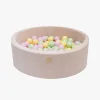 Meowbaby Boldbassiner- Rundt Boldbassin Fløjl 30x90, Ecru