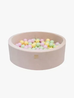 Meowbaby Boldbassiner- Rundt Boldbassin Fløjl 30x90, Ecru