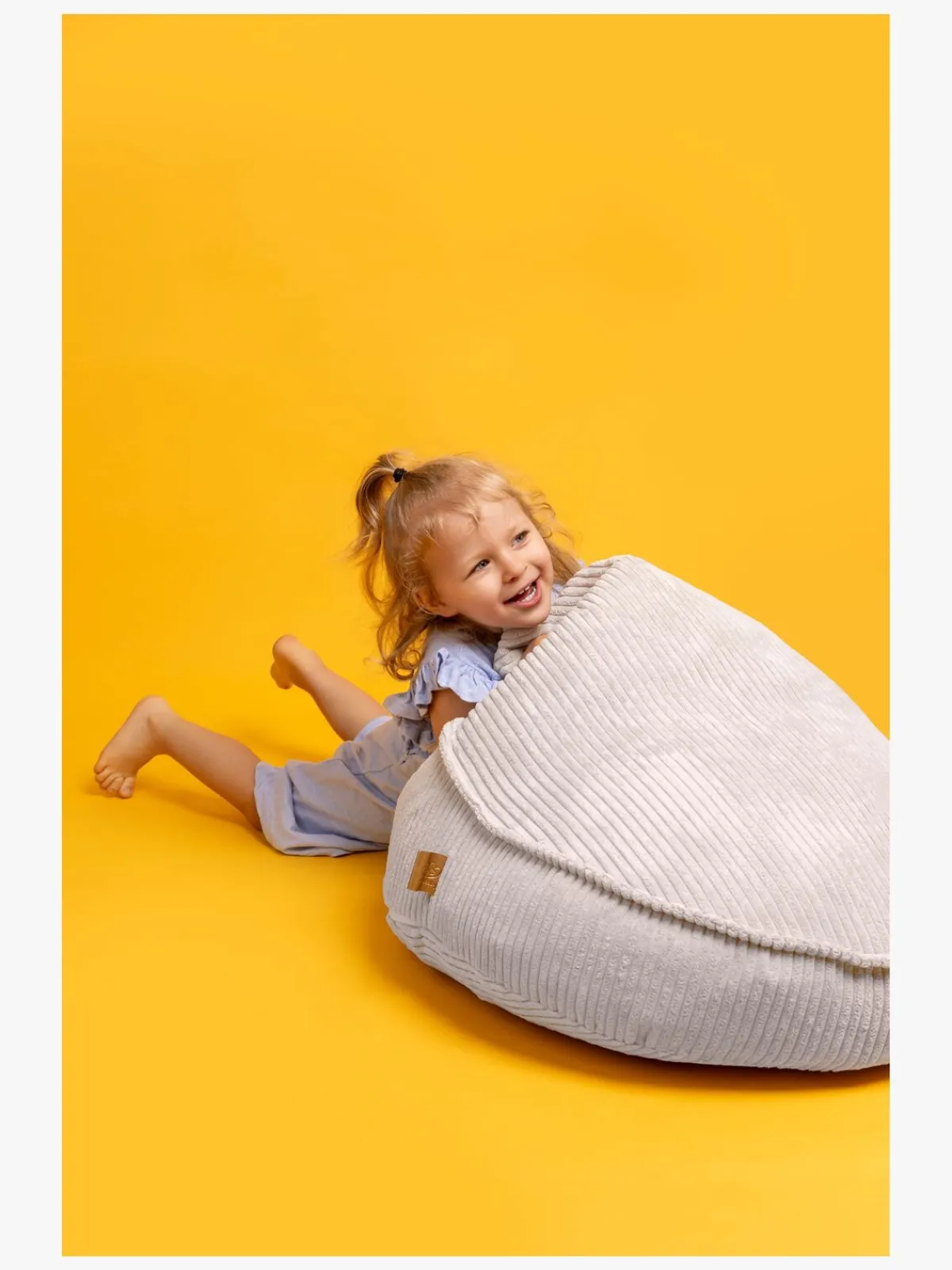 Børnemøbler|Meowbaby Sækkestol Teddy, Ecru