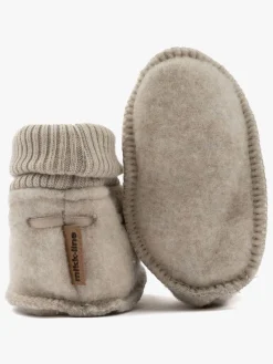 Børn MikkLine Mikk-Line Futter Merinould, Melange Offwhite