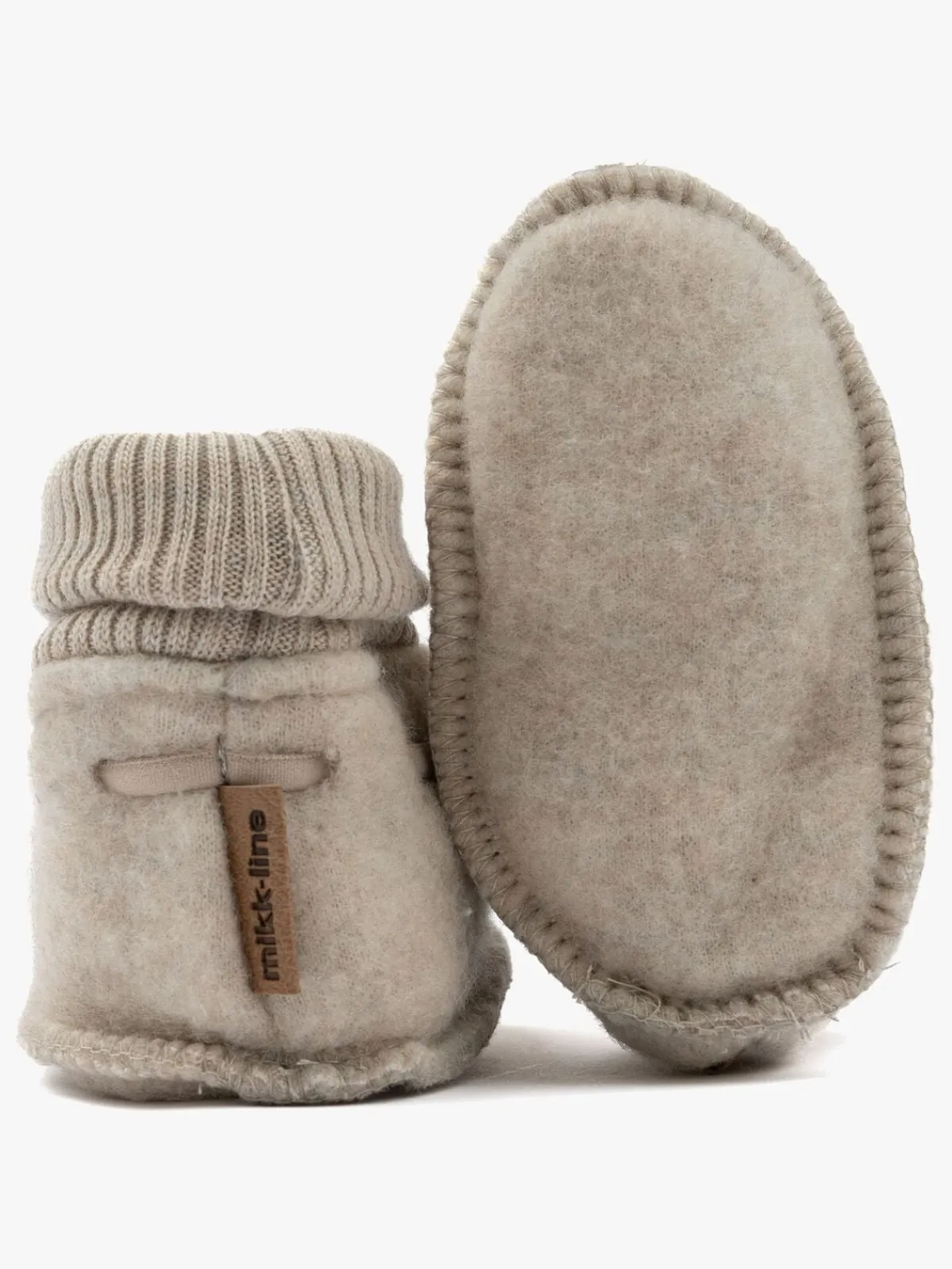Børn MikkLine Mikk-Line Futter Merinould, Melange Offwhite