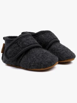 Hjemmesko|MikkLine Mikk-Line Indesko Uld, Anthracite Melange Brun