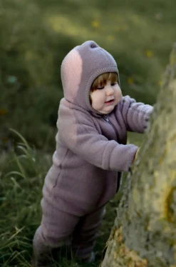 Børn MikkLine Mikk-Line Ulddragt Merino, Twilight Mauve