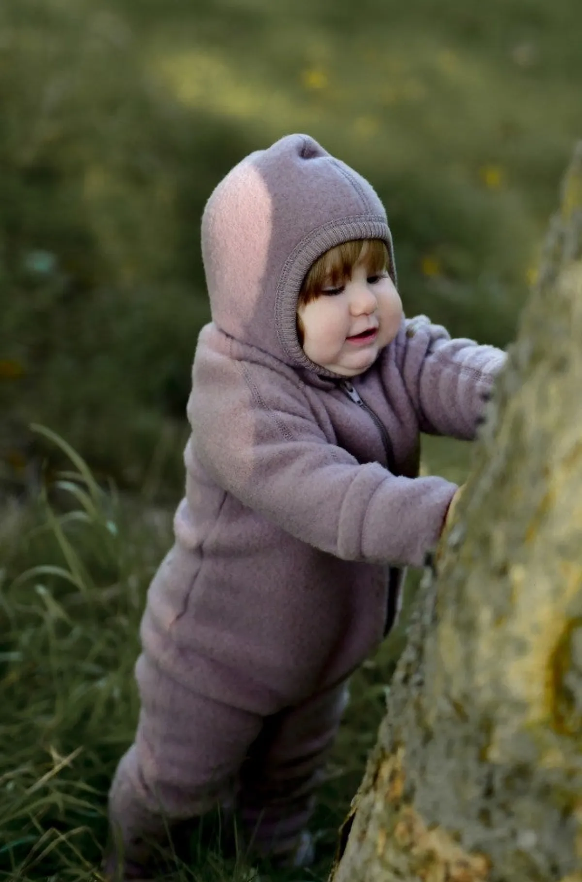 Børn MikkLine Mikk-Line Ulddragt Merino, Twilight Mauve
