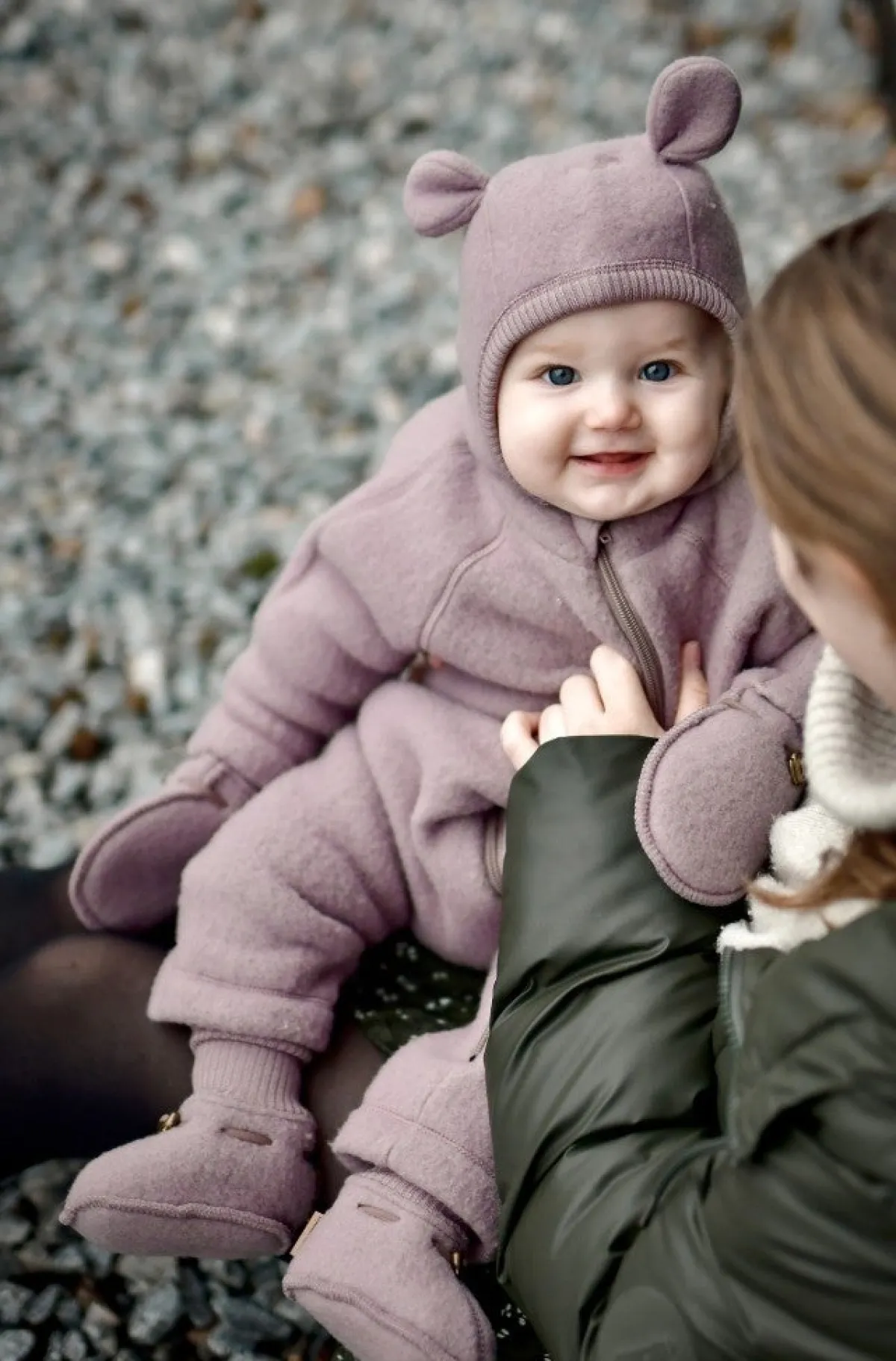 Børn MikkLine Mikk-Line Ulddragt Merino, Twilight Mauve