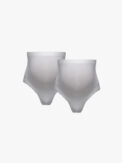 Tøj Til Mor|Milki String Seamless Graviditetstrusser 10-Pak Str. XS-S, White