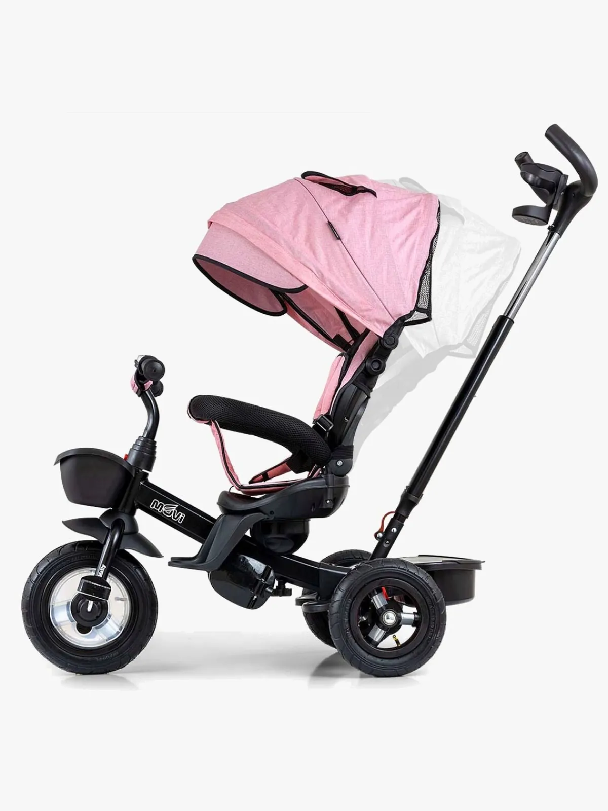 MillyMally Milly Mally Movi 5-i-1 Trehjulet Cykel, Sort/Lyserød