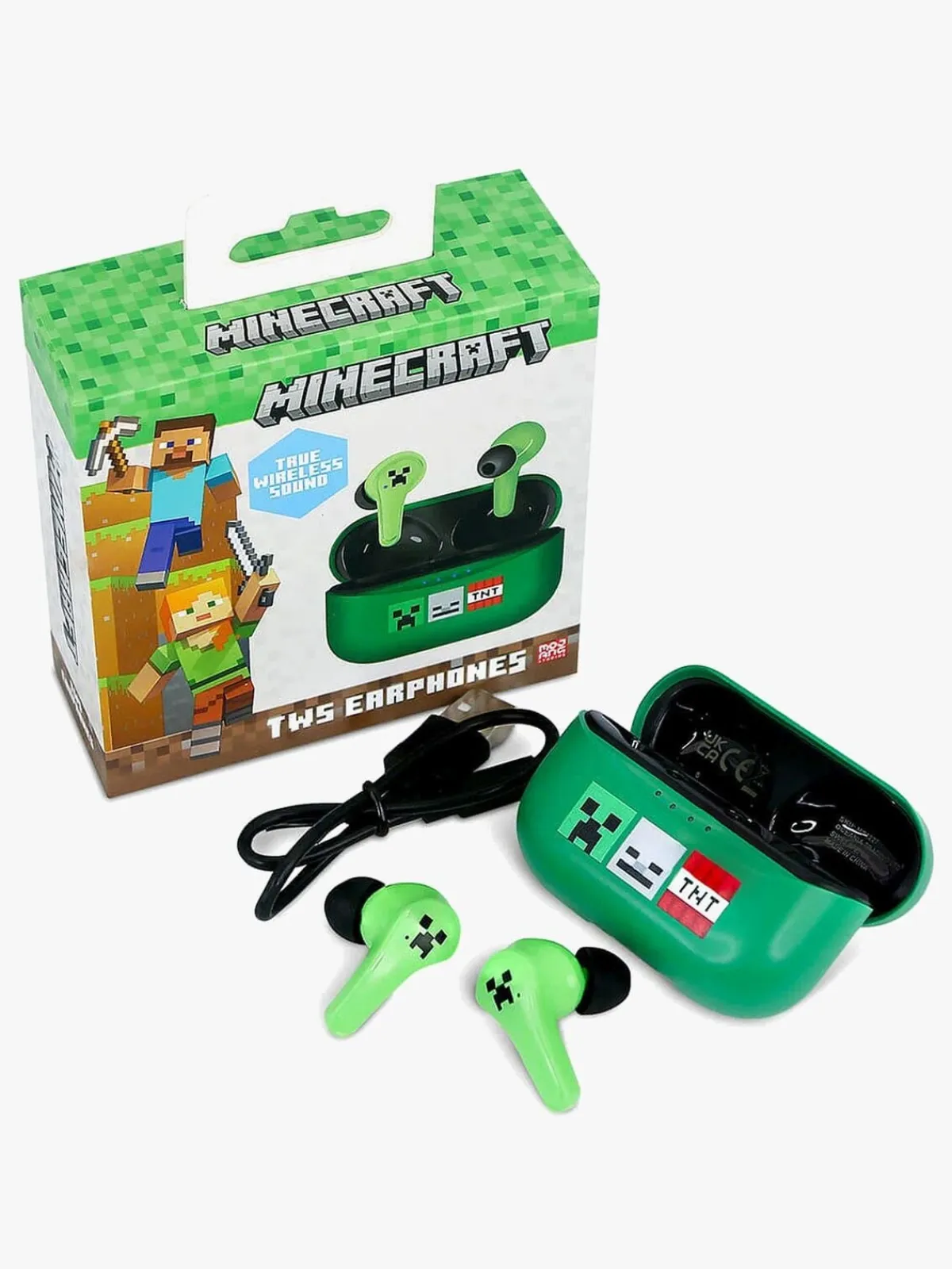 OTLTechnologies Minecraft Høretelefoner In-Ear TWS, Grøn