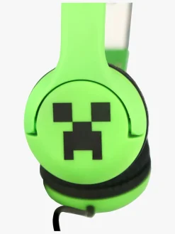 Elektronik & Media|OTLTechnologies Minecraft Høretelefoner med Ører 85dB Creeper Grøn