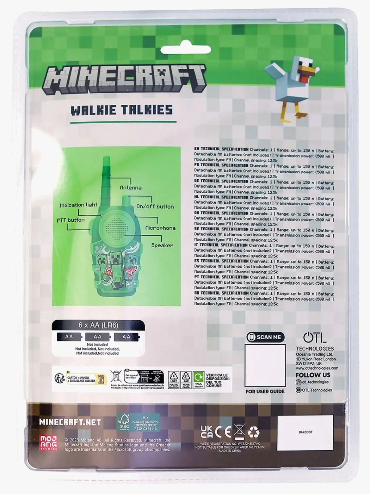 OTLTechnologies Elektronik & Media-Minecraft Walkie Talkie 150 m