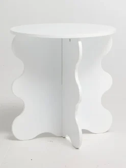 Børn Minitude  Bølget Sidebord, Hvid