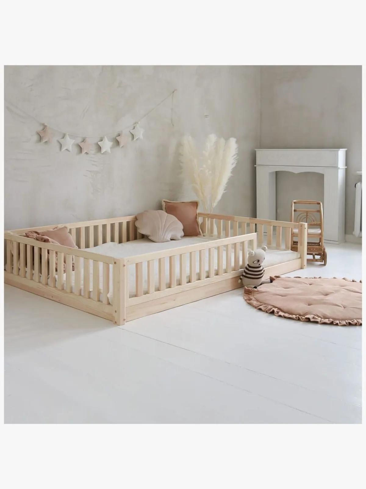 Børn Minitude MILES Junior-/Montessori-seng 140x200, Natur