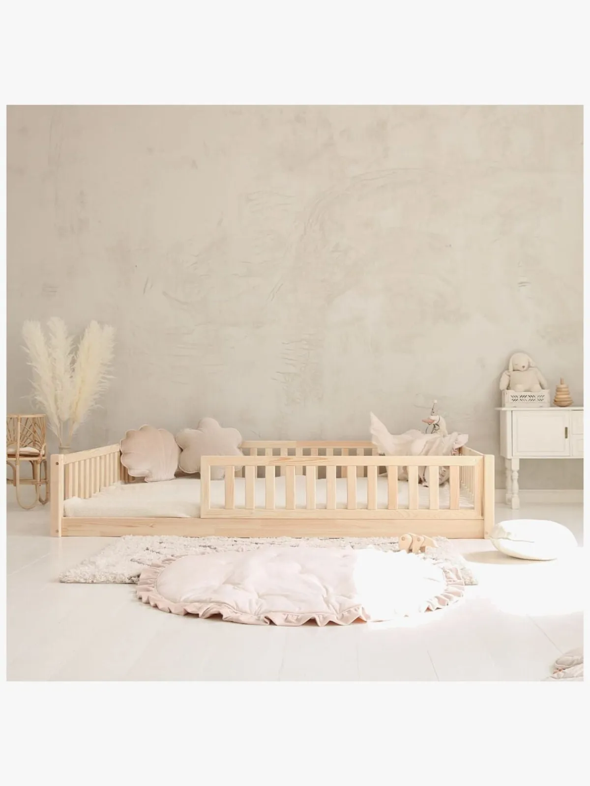 Børn Minitude MILES Junior-/Montessori-seng 140x200, Natur