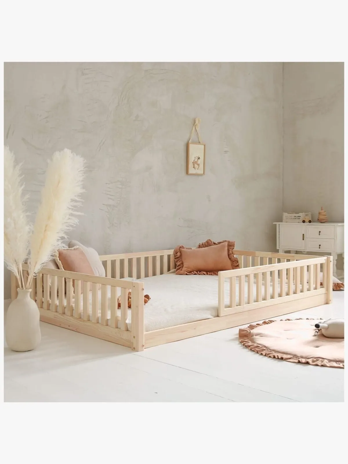 Børn Minitude MILES Junior-/Montessori-seng 140x200, Natur