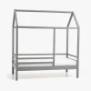 Børn Minitude Børnesenge & Tilbehør-Nordic Jax Juniorseng med BabyMatex Madras Carpathia 70x140, Grå