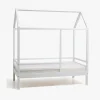 Børnesenge & Tilbehør|Minitude Nordic Jax Juniorseng med BabyMatex Madras Carpathia 70x140, Hvid