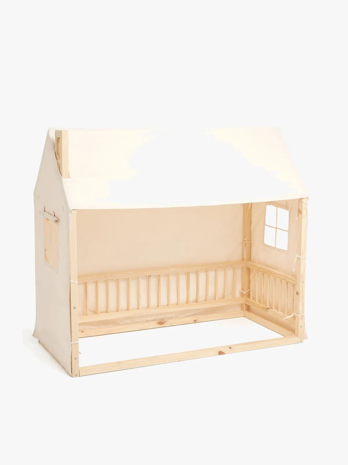 Børnesenge & Tilbehør|Minitude Nordic Mason Husseng 70x160 + Sengehimmel, Natur