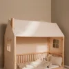 Børnesenge & Tilbehør|Minitude Nordic Mason Husseng 70x160 & BabyMatex Madras Soft Plus + Sengehimmel, Natur