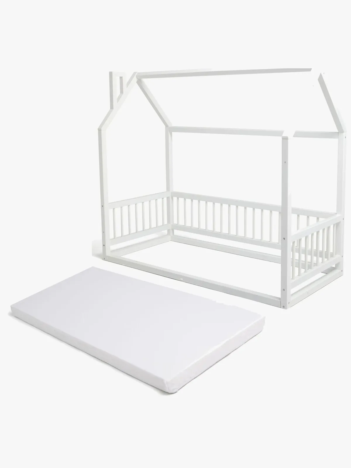 Børn Minitude Nordic Mason Juniorseng med BabyMatex Carpathia Madras 70x160 cm