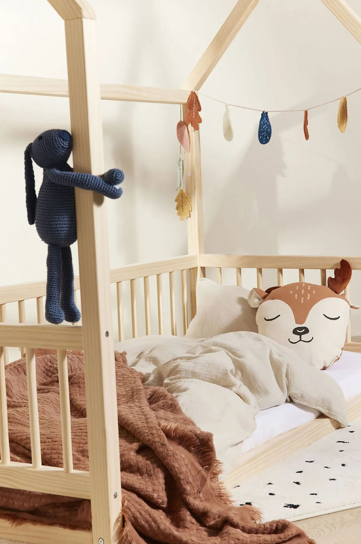 Børnesenge & Tilbehør|Minitude Nordic MASON Junior-/Montessori-seng 70x160, Træ Beige