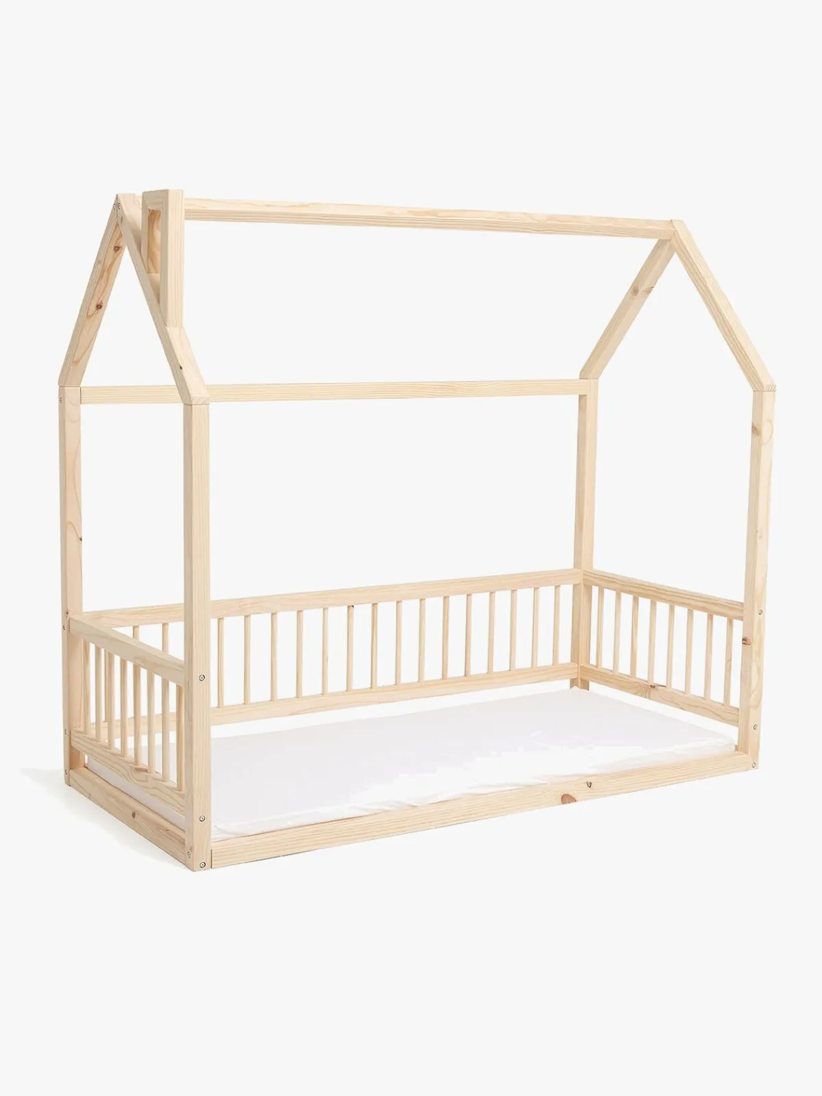 Børn Minitude Nordic MASON Juniorseng, Natur med BabyMatex Carpathia Madras 70x160 cm
