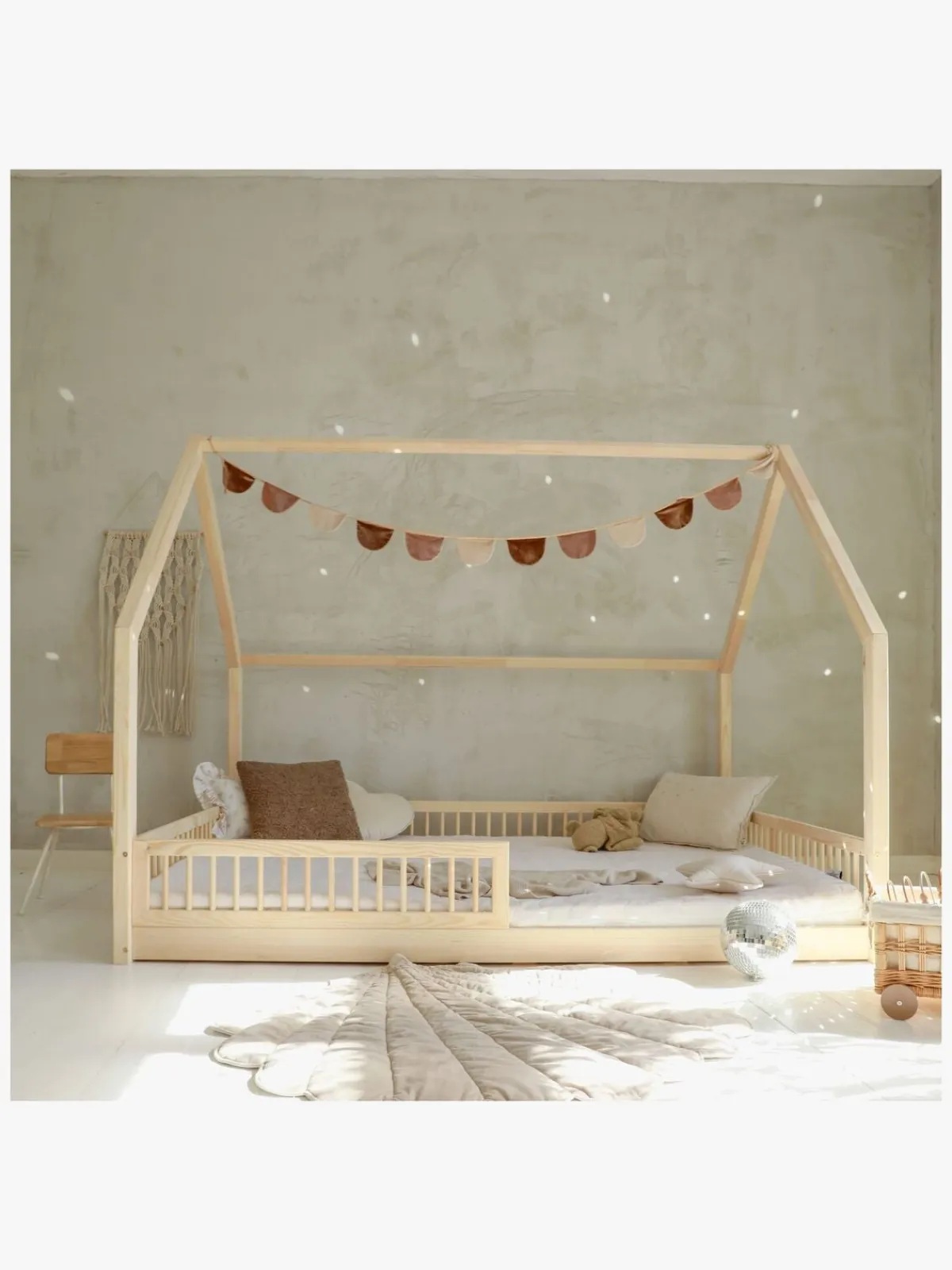 Børn Minitude Børnesenge & Tilbehør-WYATT Junior-/Montessori-seng 140x200, Natur
