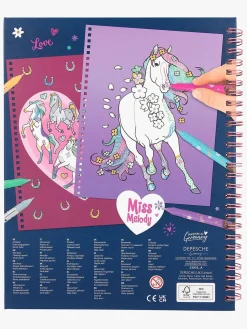 MissMelody Miss Melody Malebog med Glittertusser