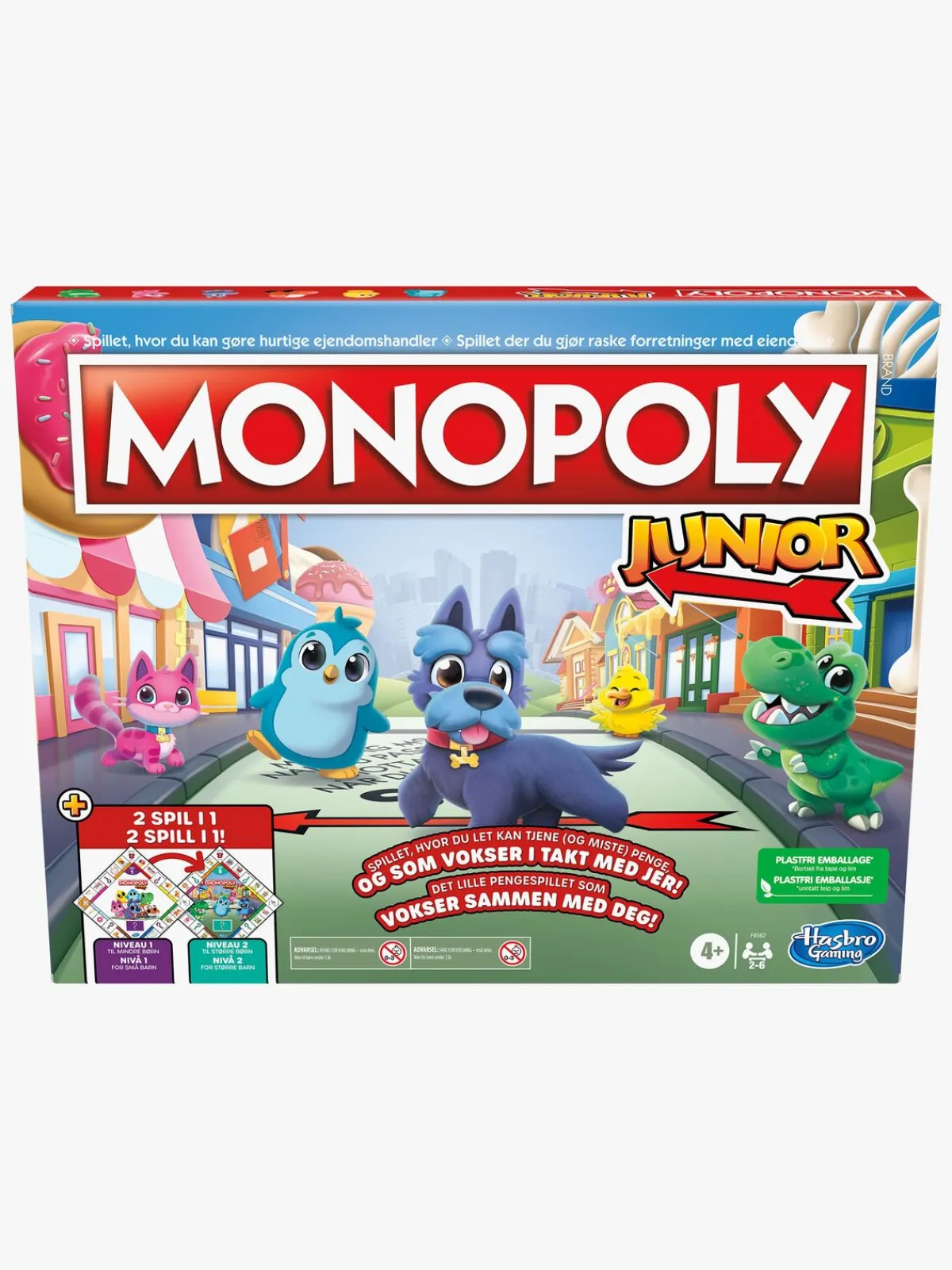 Hasbro Spil & Puslespil-Monopoly Junior 2 spil i 1