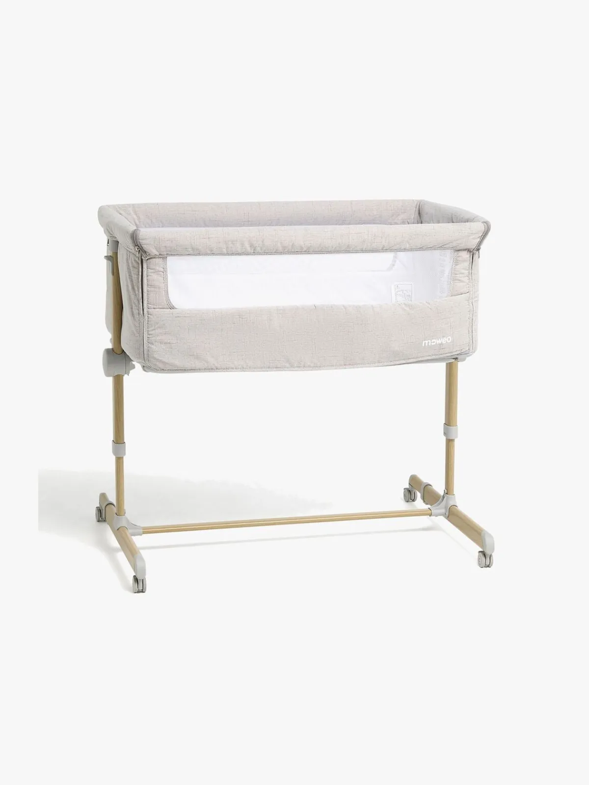 Børn Moweo Børnesenge & Tilbehør-ELLIS Bedside Crib, Lysegrå