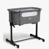 Børn Moweo Børnesenge & Tilbehør-RIVER Mini Bedside Crib, Mørkegrå