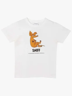 Børn Mumin Mumitroldene Karakter Sniff T-shirt, Hvid