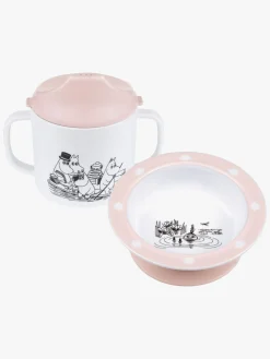 Mumin Mumitroldene Vand & Bad Spisesæt 2 Dele, Pink