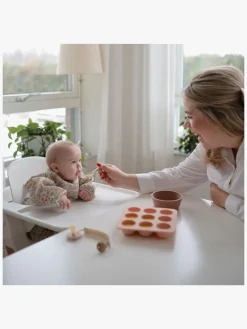 Mushie Spisetid-Fryseform til Babymad, Blush