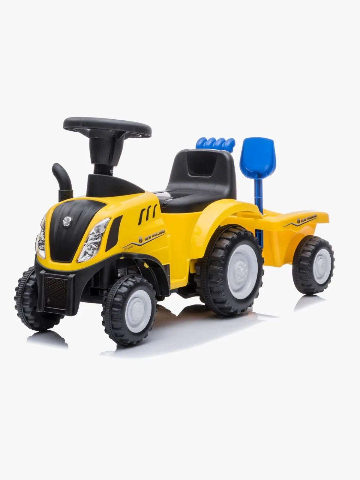 Pedal- & Gåbiler|NewHolland New Holland Gåbil med Trailer, Gul