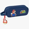 Kreativt Legetøj|SuperMario Nintendo Super Mario Dobbelt Penalhus Trick, Mørkeblå/Rød