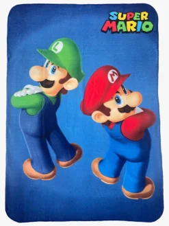 Børn SuperMario Nintendo Super Mario Fleecetæppe, Blå