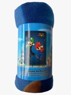 Børn SuperMario Nintendo Super Mario Fleecetæppe, Blå