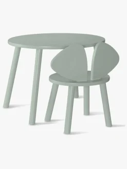 Børn Nofred Mus Skrivebord og Stol, Olive Green