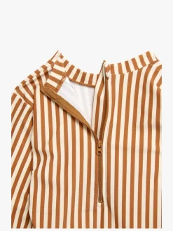 Børn Nordbjrn Uv & Strand-Nordbjørn Almö UV-Sæt, Brown Stripe