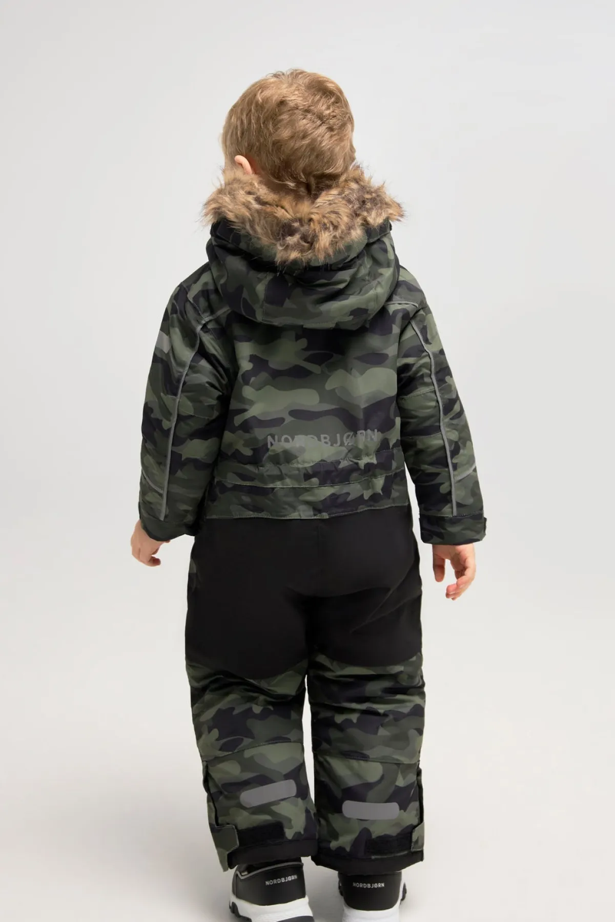 Børn Nordbjrn Overtøj-Nordbjørn Arctic Flyverdragt, Hide and Seek Green