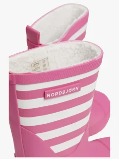 Børn Nordbjrn Nordbjørn Dunder Forede Gummistøvler, Fuschia/White