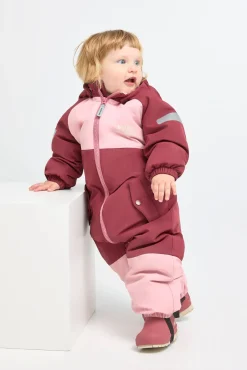 Flyverdragter|Nordbjrn Nordbjørn Fernie Babyflyverdragt, Silver Pink/Oxblood Red Lyserød