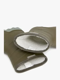 Børn Nordbjrn Nordbjörn Grundsund Forede Gummistøvler, Dark Olive