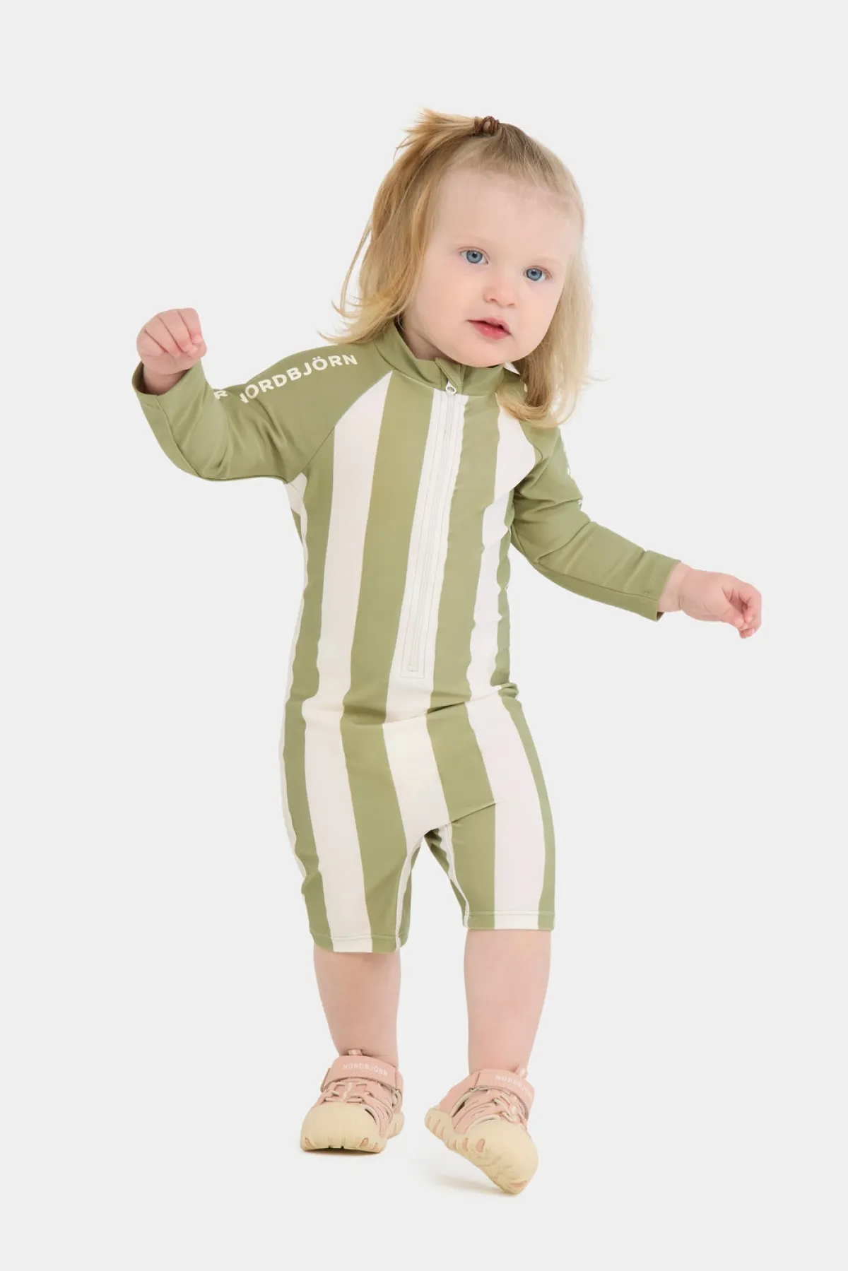 Børn Nordbjrn Uv & Strand-Nordbjörn Hönö UV-Dragt, Green Stripe